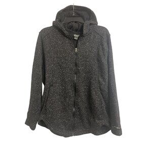 Eddie Bauer XXL Outdoor Hooded‎ Sweatshirt Jacket Black Casual Fall Winter